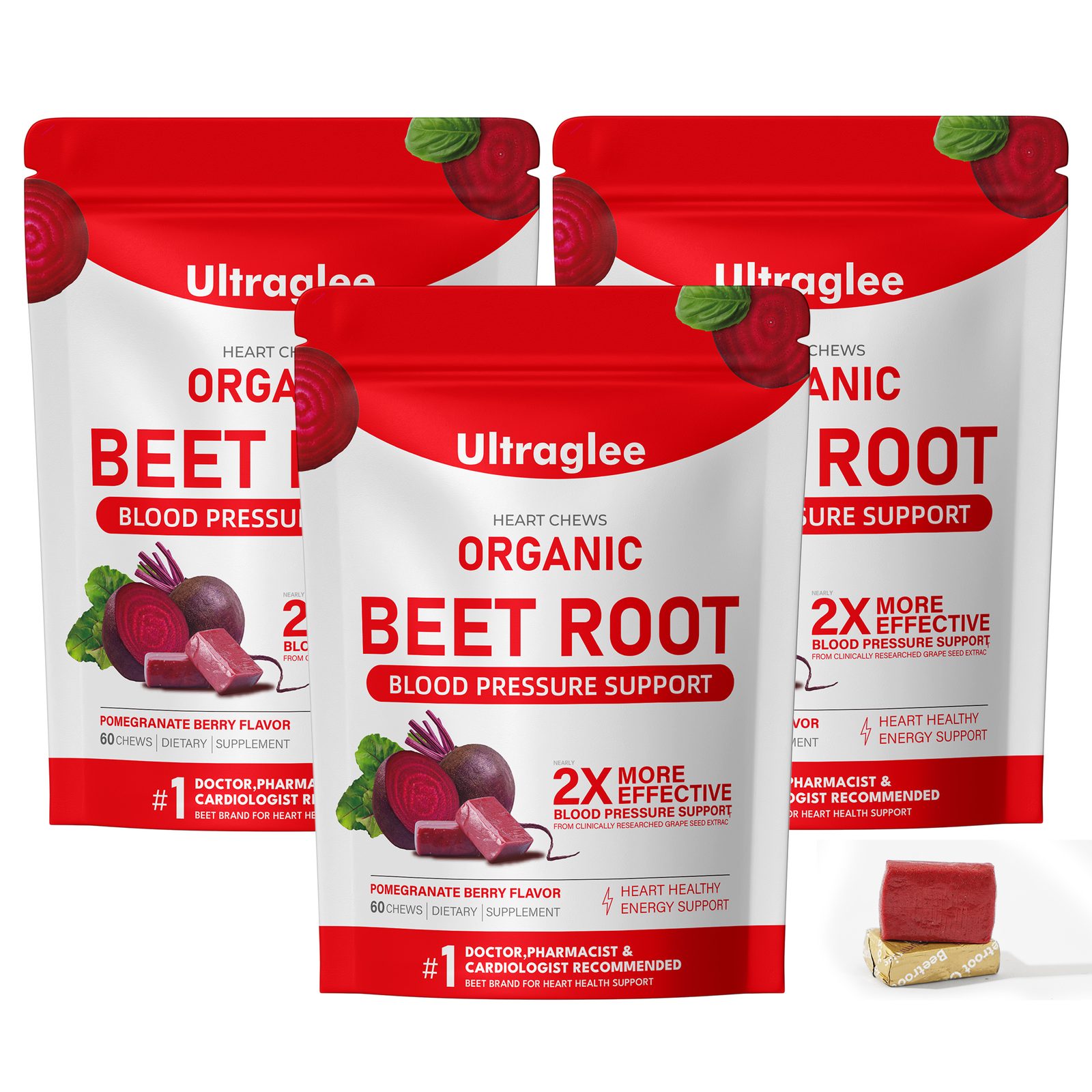 Beetroot Chews in 3 pack