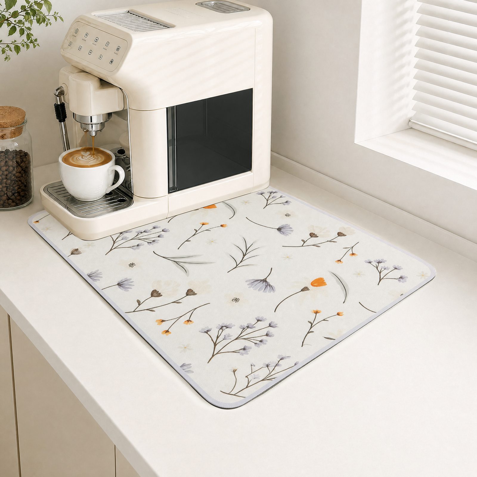Drying Mat in White petals